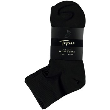 Bilde av Topeco Strømper 6p Mid Cut Sport Socks Svart Polyamid Str 40/45 Herre