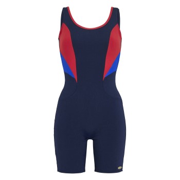 Bilde av Damella Cindy Chlorine Resistant Long Leg Swimsuit Marine/rød Polyamid 36 Dame