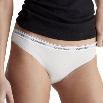 Bilde av Calvin Klein Truser Modern Logo Bikini Brief Hvit Bomull Large Dame