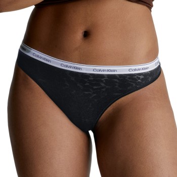 Bilde av Calvin Klein Truser Lace Thong Svart Polyamid Xx-large Dame