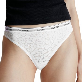 Bilde av Calvin Klein Truser Lace Thong Hvit Polyamid Large Dame