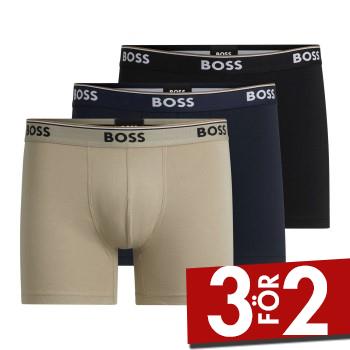 BOSS Kalsonger 3P Power BoxerBr Flerf&auml;rgad bomull Small Herr