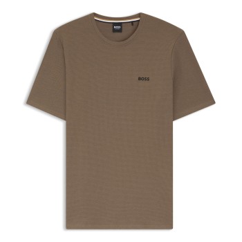 BOSS Waffle T Shirt Ljusbrun Medium Herr | apparel & accessories - clothing - shirts & tops | ModeLejon