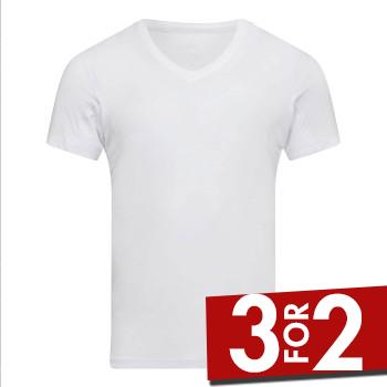 JBS Bamboo V Tee Absorbent T Shirt Hvit X-Large Herre