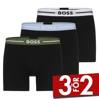 BOSS Kalsonger 3P Power Bold BoxerBr Svart bomull Small Herr