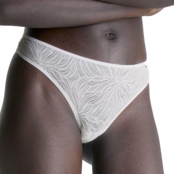 Bilde av Calvin Klein Truser Sheer Marquisette Lace Thong Hvit Polyamid Small Dame