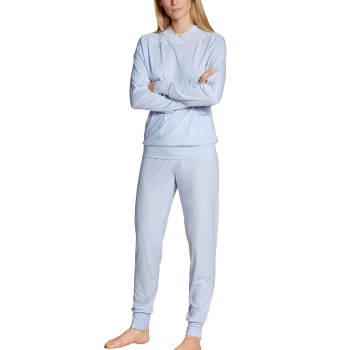Bilde av Calida Elegant Dreams Pyjama With Cuff Lysblå Modal Small Dame