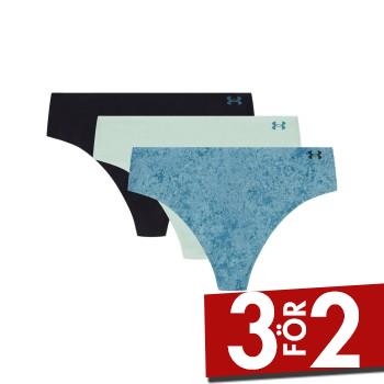 Under Armour Trosor 3P Pure Stretch Invisible Thong Bl&aring;/Gr&ouml;n Small Dam