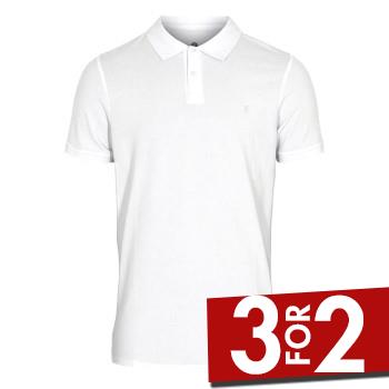 JBS of Denmark Polo Pique T-shirt Hvid Small Herre