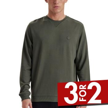 JBS of Denmark Badge Crew Neck Sweatshirt Grøn Small Herre