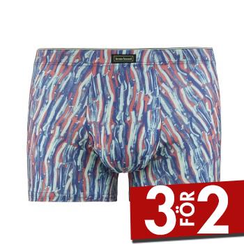 Bruno Dance Short Kalsonger 2P Bl&aring; M&ouml;nstrad polyester Small Herr