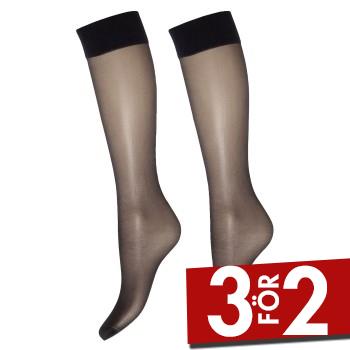 Decoy Strumpor 2P Soft Lux 15 DEN Knee-high Socks Svart polyamid One Size Dam
