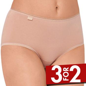 Sloggi Trusser 3P 24 7 Cotton Midi Briefs Beige bomuld 38 Dame