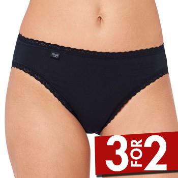 Sloggi Trusser 3P 24 7 Cotton Lace Tai Briefs Sort bomuld 38 Dame