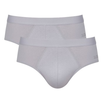 Sloggi Kalsonger 2P Men GO ABC 2 0 Briefs Grå bomull Small Herr