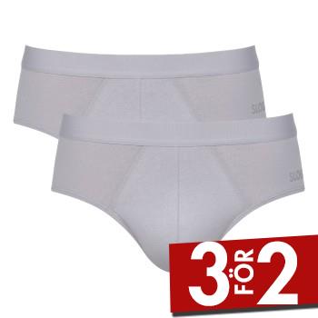 Sloggi Kalsonger 2P Men GO ABC 2 0 Briefs Gr&aring; bomull Small Herr