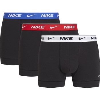 Nike 6P Everyday Essentials Cotton Stretch Trunk D1 Rød/Blå  bomull Large Herre