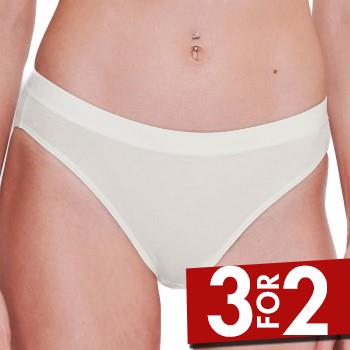 Sloggi Trusser 2P GO Casual High Leg Briefs Benhvid bomuld X-Small Dame