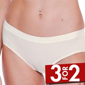Sloggi Trusser 2P GO Casual Hipster Briefs Benhvid bomuld X-Small Dame