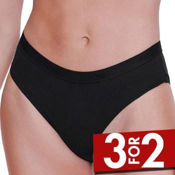 Sloggi Trusser 2P GO Casual Hipster Briefs Sort bomuld X-Small Dame