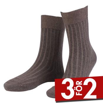 Amanda Christensen Strumpor True Ankle Rib Sock Brun Strl 47/50 Herr