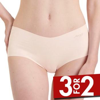 Sloggi Trusser 2P ZERO Modal 2.0 Short Briefs Creme X-Small Dame
