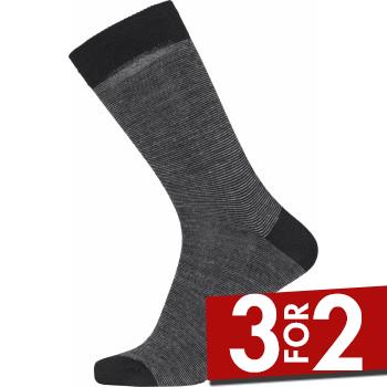 Egtved Strømper Twin Wool Cotton Sock Svart