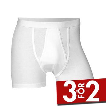 JBS Kalsonger Boxer With Fly Light Vit bomull Small Herr