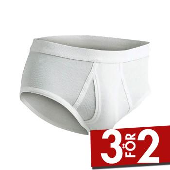 JBS Kalsonger Brief With Fly Light Vit bomull Small Herr