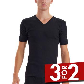 JBS Basic Original V-neck T-shirt Sort bomuld Small Herre