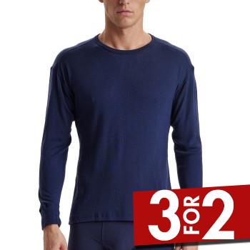 JBS Wool Long Sleeve T-Shirt Marine ull Small Herre