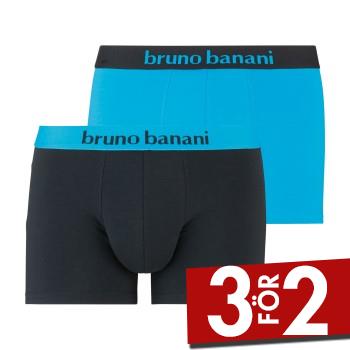 Bruno Banani Kalsonger 2P Flowing Shorts Svart/Bl&aring; bomull Small Herr