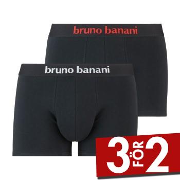 Bruno Banani Kalsonger 2P Flowing Shorts Svart/Vit bomull Small Herr