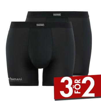 Bruno Banani Kalsonger 2P All Day Long Shorts Svart bomull Small Herr