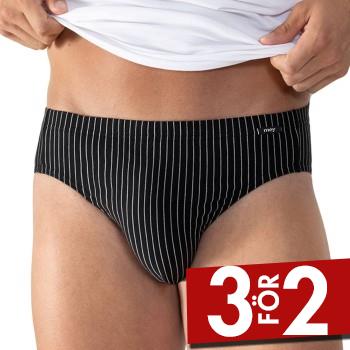 Mey Kalsonger BC Stripes Jazz Pants Vit/Svart bomull Small Herr