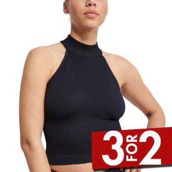 Sloggi EVER Infused Aloe High Neck Top Sort Medium Dame