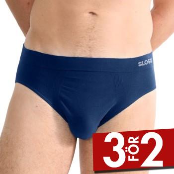 Sloggi Kalsonger 2P Men GO Smooth Classic Briefs M&ouml;rkbl&aring; Small Herr