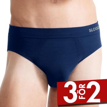 Sloggi Kalsonger 2P Men GO Smooth Classic Briefs Marin/Bl&aring; Small Herr