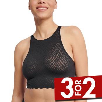 Sloggi BH ZERO Feel Bliss Crop Top Sort Medium Dame billede