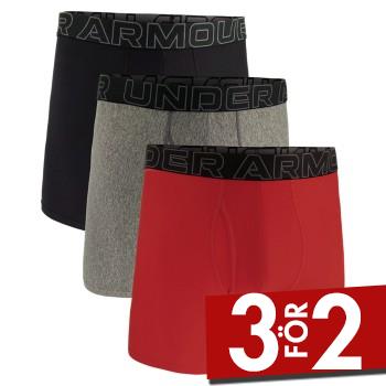 Under Armour Kalsonger 3P Performance Tech Solid 6in Boxers R&ouml;d polyester Small Herr