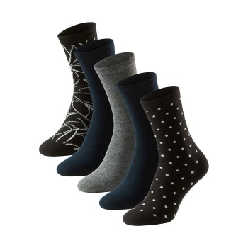 Schiesser Strømper 5P Stay Fresh Women Bluebird Sock Svart Str 35/38 Dame