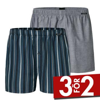 Schiesser Kalsonger 2P Boxershorts multipack Randig bomull Small Herr