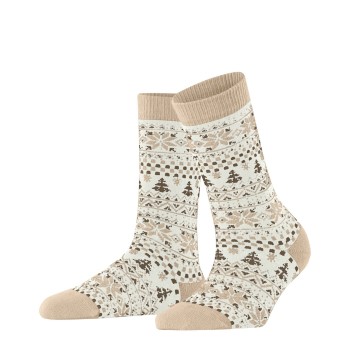 Falke Strømper Country Calling Women Wool Sock Brun mønstret Str 35/38 Dame