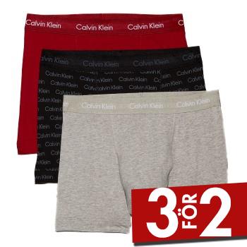 Calvin Klein Kalsonger 3P Holiday Cotton Stretch Trunks Flerf&auml;rgad bomull Small Herr