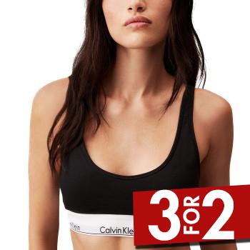 Calvin Lightly Lined Bralette - Black L