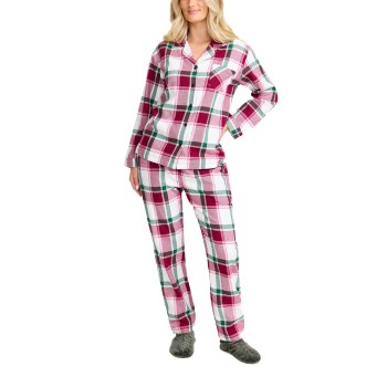 Damella Cotton Flannel Pyjamas Röd/Grön bomull XX-Large Dam | apparel & accessories - clothing - sleepwear & loungewear - pajamas | ModeLejon