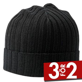 Produktfoto för Amanda Christensen Beanie Svart merinoull One Size