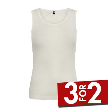 JBS of Denmark Wool Wide Straps Top Benhvit ull Medium Dame
