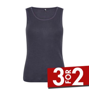 JBS of Denmark Wool Wide Straps Top Mørkgrå ull Medium Dame