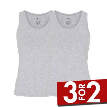 JBS of Denmark WOMEN - 2-pack Bambus Singlet - Grå - XS